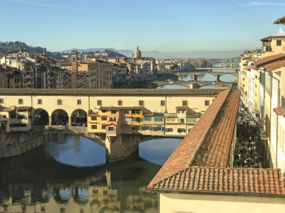 Ponte Vecchio over Arno from Uffizi, Florence