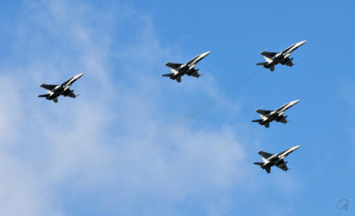 Remembrance Day 2018 - CF-18 Hornets Fly-By