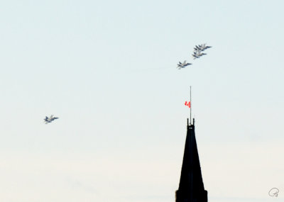 Missing Man Rejoining Over The Peace Tower