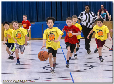 Images of the Warriors 3rd grade basketball team YMCA Winter 2017