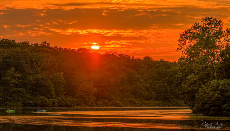 Sunset at Green Lane, Pennsylvania.