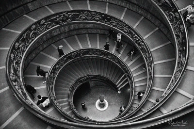 Vatican Museum staircase.