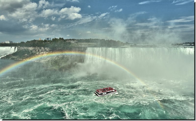  Niagara Falls and American Falls far left.
