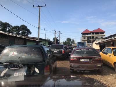 Election campaign traffic, Monrovia