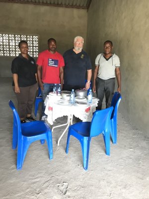 L-R, WFP, The Hunger Project, me for CNFA and F2F, SDAE-Chibuto at Zuza village