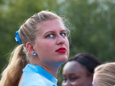 Grand Valley State University Marching Band and Dancers at Art prize 2107, in Grand Rapids Michigan