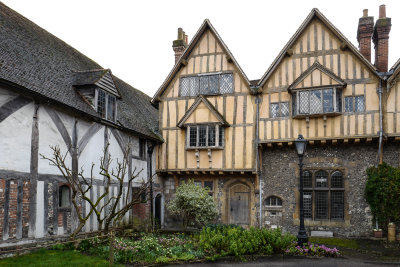 Old houses in the grounds of Winchester Cathedral