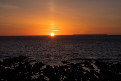 Sunset from Westward Ho looking towards Lundy Island