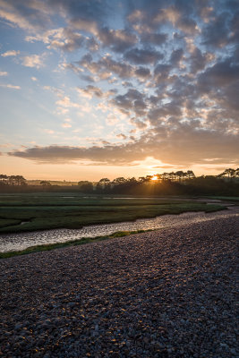 Sunrise by the river Otter