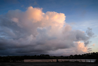 Morning clouds over the river Otter