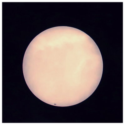 International Space Station solar transit