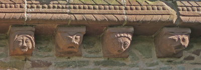 4 of the 91 corbels around the church 0289