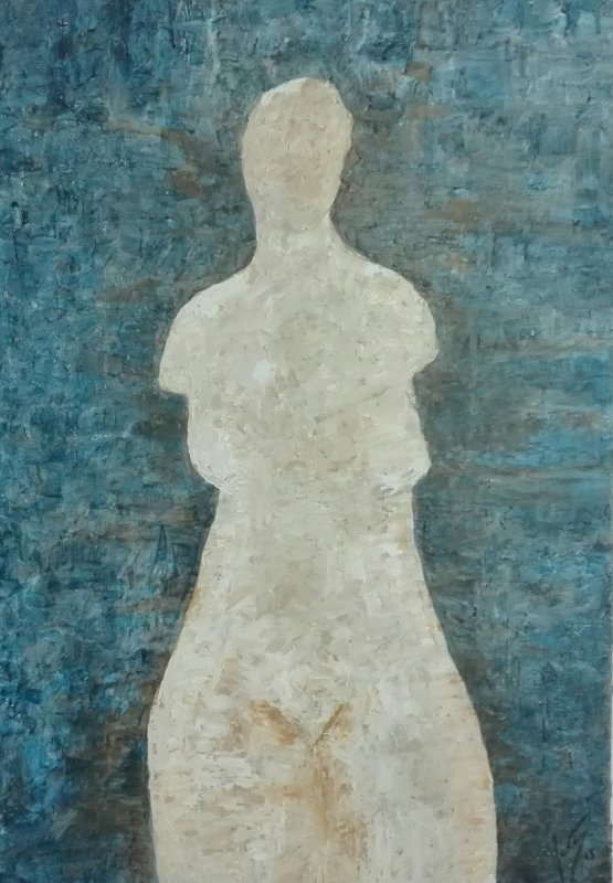 sillouette in blue (sold)