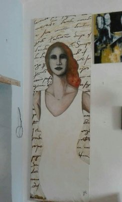 red words on a white page (sold)