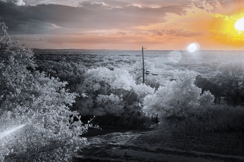 colorized IR sunset