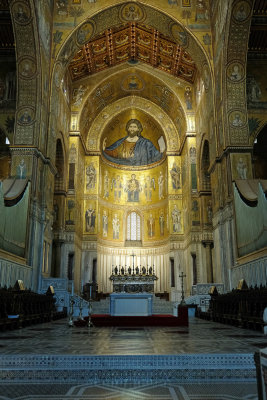 Monreale cathedral - view of nave and altar