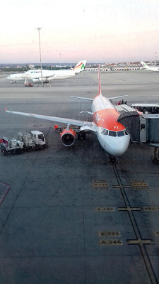 OUR PLANE AT BRISTOL AIRPORT . 27 . 4 . 2017