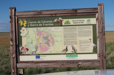 THE SIGN ON THE TRUJILLO PLAINS . SPAIN . 1 . 5 . 2018