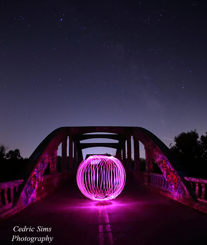  Light Painting @ the Stevenson Bridge 