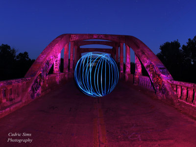 Light Painting @ the Stevenson Bridge