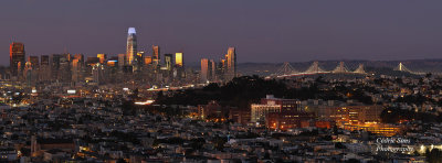 San Francisco skyline, view from Bernal Heights