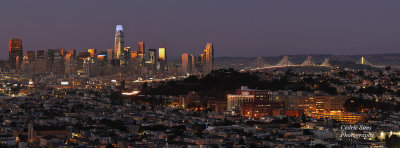 San Francisco skyline, view from Bernal Heights