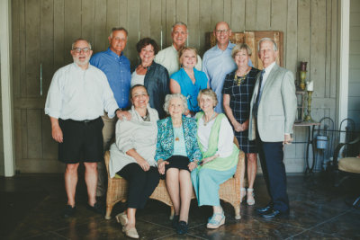 The Andrews five and spouses with my 90 year old Mother.jpeg