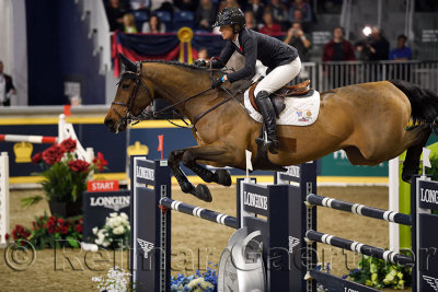 Amy Miller Canada riding Heros in the Longines FEI World Cup Show Jumping competition at the Royal Horse Show Toronto