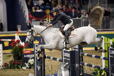 Leslie Howard USA riding Donna Speciale in the Longines FEI World Cup Show Jumping competition at the Royal Horse Show Toronto