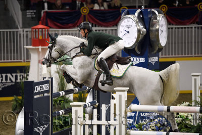 Richie Moloney Ireland riding Button Sitte in the Longines FEI World Cup Show Jumping competition at the Royal Horse Show Toront