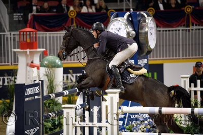 Jack Hardin Towell USA riding Lucifer V in the Longines FEI World Cup Show Jumping competition at the Royal Horse Show Toronto