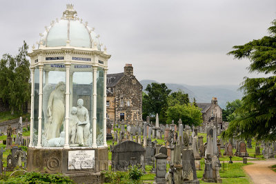 The Martyrs Monument for Margaret and Agnes Wilson drowned for presbyterianism at the Holy Rude Royal Old Town cemetery Stirling