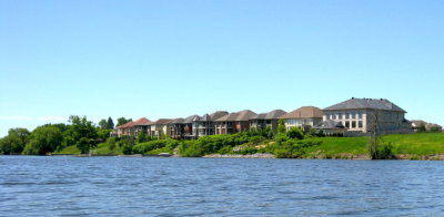 Townhomes by the river.