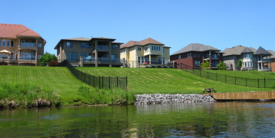 Nice homes by the river