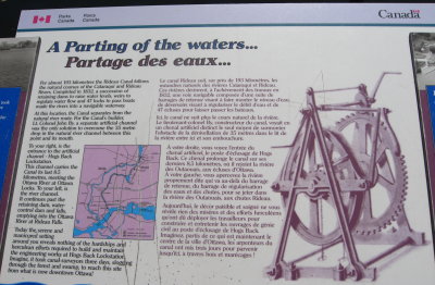 Historical Sign about the Rideau Canal
