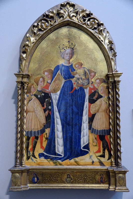 Francesco dAntonio di Bartolomeo - The Virgin and Child with Six Angels and Two Cherubim (1440-1450) - 2956