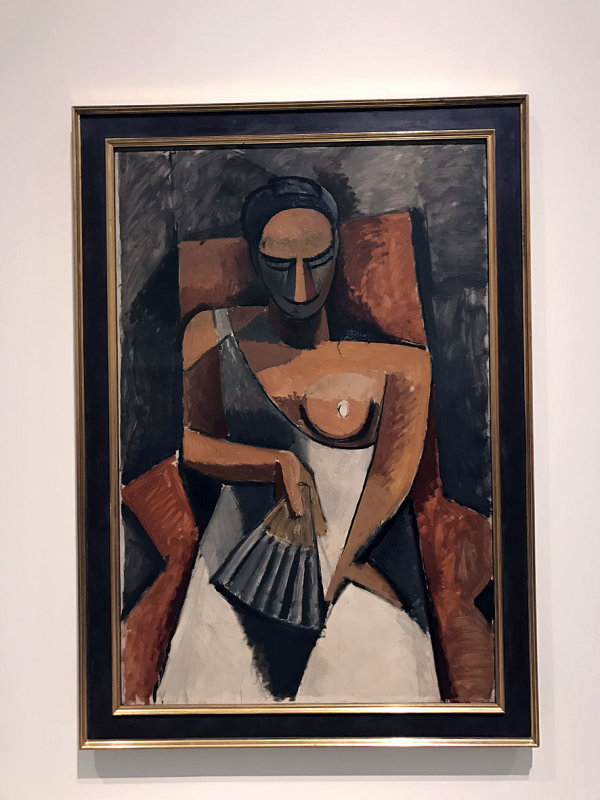 Pablo Picasso - Femme  lventail. Aprs le bal (1908) - Muse de lErmitage, St Ptersbourg - 4422