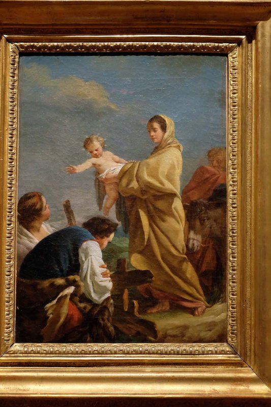 Jean-Baptiste-Marie Pierre - Ladoration des bergers pendant la fuite en Egypte (1751), esquisse pour lglise St Sulpice - 9633