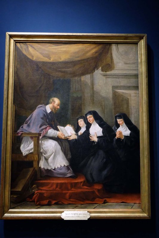 Nol Hall - Franoisde Sales donnant  Jeanne de Chantal la rgle de lordre de la visitation, Eglise St Louis en lIle - 9637