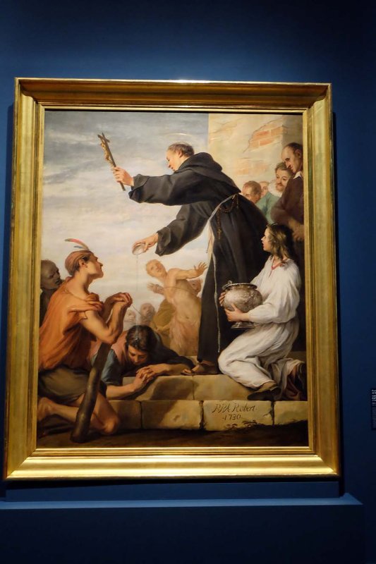 Paul-Ponce-Antoine Robert, dit Robert de Sry - St Franois Solano baptisant les Indiens (1730) - Eglise St Merri - 9643