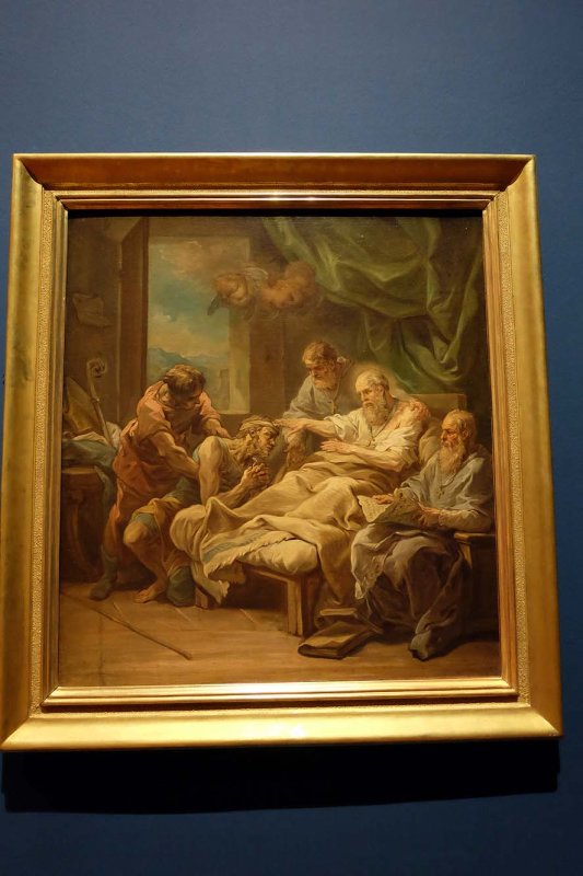 Carle Van Loo - Lagonie de St Augustin (1748) - Esquisse pour ND des Victoires - Muse des Beaux-arts de Tours - 9650