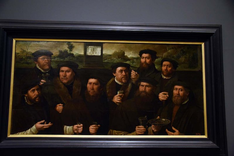Group Portrait of the Amsterdam Shooting Corporation, Nine Shooters of E Company  (1561) - Dirck Jacobsz - 5203