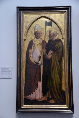 Masolino - A Pope (Saint Gregory?) and Saint Matthias, from Santa Maria Maggiore Altarpiece (1428-1429) - 2960