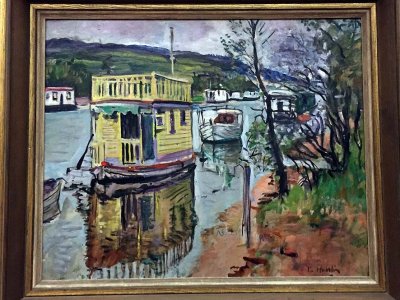 Leslie Hunter - Houseboats, Loch Lomond (about 1930) - 0194