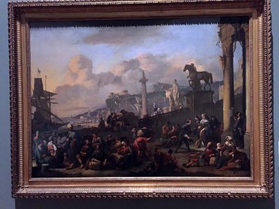 Jan Lingelbach - An imaginary Mediterranean Seaport (1668) - 0257
