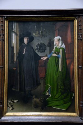 Jan van Eyck - Portrait of Giovanni (?) Arnofini and his Wife 'The Arnofilni Portrait' (1434) - 3021