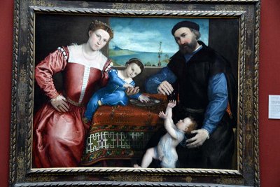 Lorenzo Lotto - Portrait of Giovanni della Volta with his Wife and Children (1547) - 3431