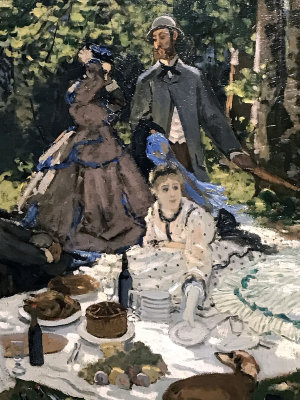 Claude Monet - Le djeuner sur l'herbe, dtail (1866) - Muse Pouchkine, Moscou - 4235
