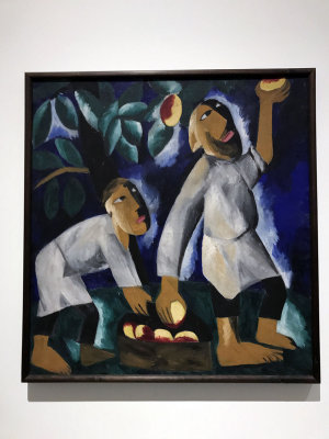 Natalia Goncharova - Paysans cueillant des pommes (1911) - Galerie Tretyakov, Moscou - 4441