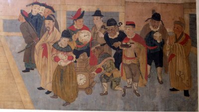 Emissaires trangers  la porte du palais - Dynastie Choson (1392-1910), 18e sicle - 9059